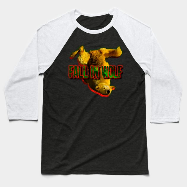 wolf Baseball T-Shirt by denpoolswag